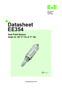 Thumbnail of document Data Sheet - EE354 Miniature Dew Point Transmitter